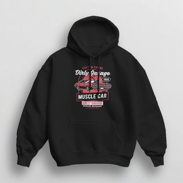 Sweat à Capuche Unisex DIRTY GARAGE MUSCLE CAR