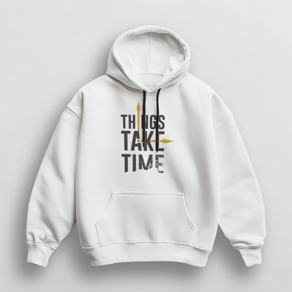 Sweat à Capuche Unisex THINGS TAKE TIME – Image 2